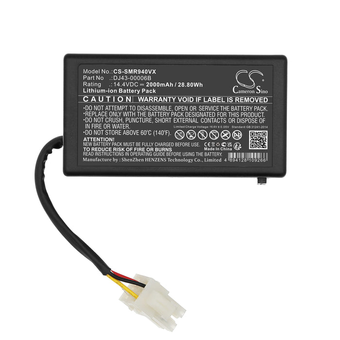 CS-SMR940VX : Battery for Samsung NaviBot SR8940, NaviBot SR8950, NaviBot SR8980 and others - Replaces Samsung DJ43-00006B, DJ96-00152B, DJ96-00203A and others