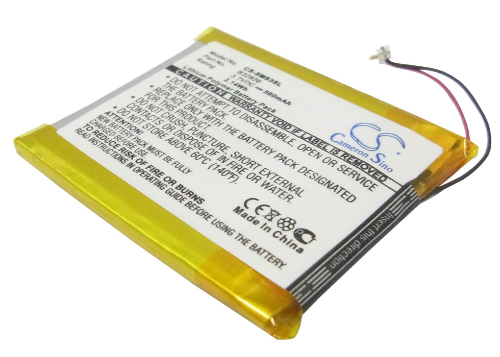 CS-SMS3SL : Battery for Samsung YP-S3JALY, YP-S3JAGY, YP-S3JAWY and others - Replaces Samsung B32820