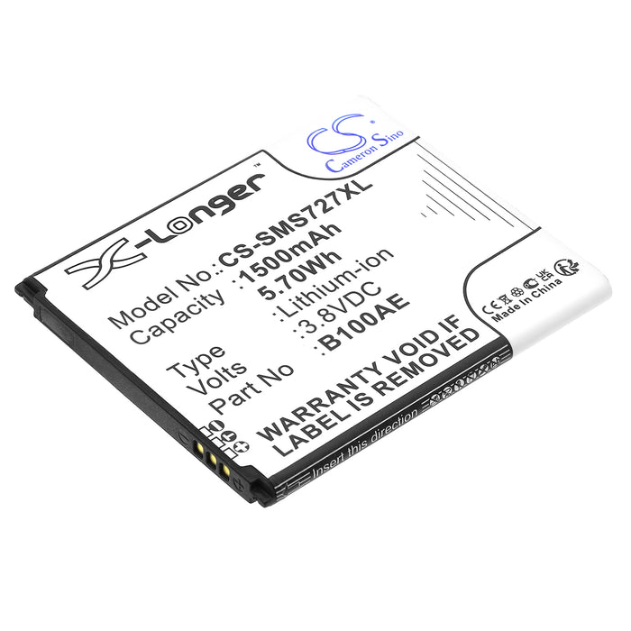 CS-SMS727XL : Battery for Samsung GT-S7270, GT-S7272, Galaxy Ace 3 and others - Replaces Samsung B100AE, GH43-03948B, EB-B100AE