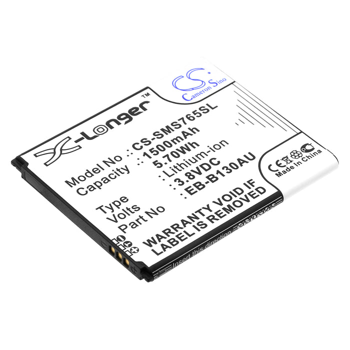 CS-SMS765SL : Battery for Samsung GreatCall Touch 3, Jitterbug Touch 3, SM-G310R5 and others - Replaces Samsung EB-B130AU, EB-B130AE