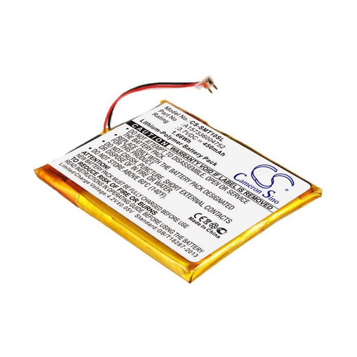 CS-SMT10SL : Battery for Samsung YP-T10JAGY, YP-T10JARY, YP-T10QB/XSH and others - Replaces Samsung A157336004752