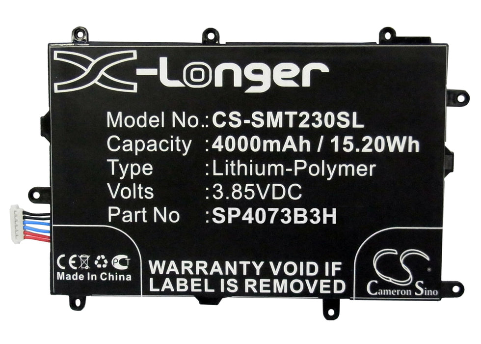 CS-SMT230SL : Battery for Samsung SM-230, SM-230UN, SM-231 and others - Replaces Samsung SP4073B3H, AAaD115pS/4-B