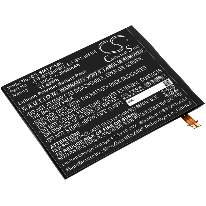 CS-SMT231SL : Battery for Samsung SM-T230NU, Galaxy Tab4 7.0, SM-T239C and others - Replaces Samsung EB-BT230FBU, EB-BT230FBE