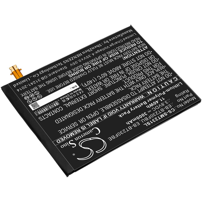 CS-SMT231SL : Battery for Samsung SM-T230NU, Galaxy Tab4 7.0, SM-T239C and others - Replaces Samsung EB-BT230FBU, EB-BT230FBE