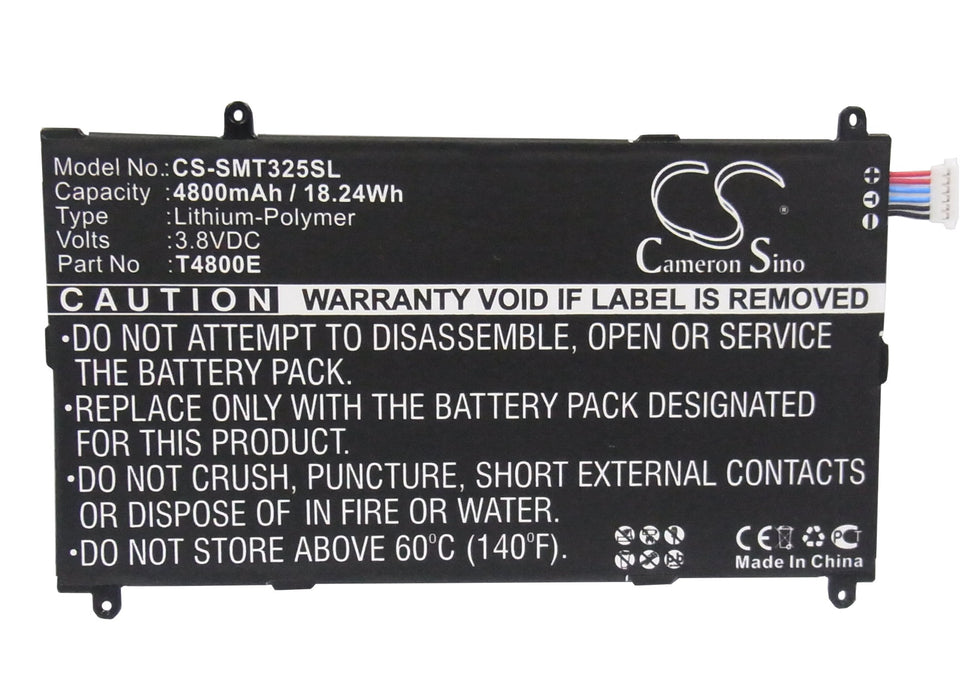 CS-SMT325SL : Battery for Samsung SM-T325, SM-T327A, Galaxy TabPRO 8.4 and others - Replaces Samsung T4800E