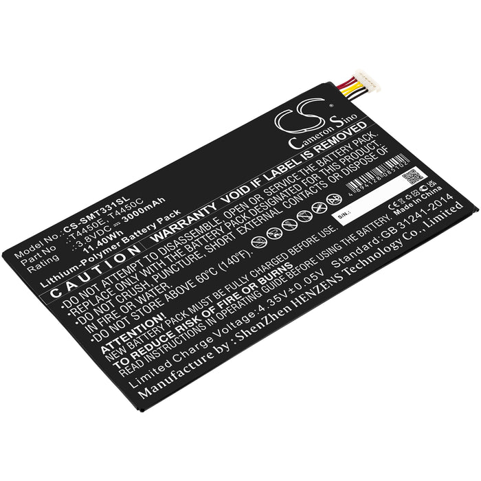 CS-SMT331SL : Battery for Samsung Galaxy Tab 4, SM-T337V, Galaxy Tab 4 8.0 LTE and others - Replaces Samsung T4450E, T4450C