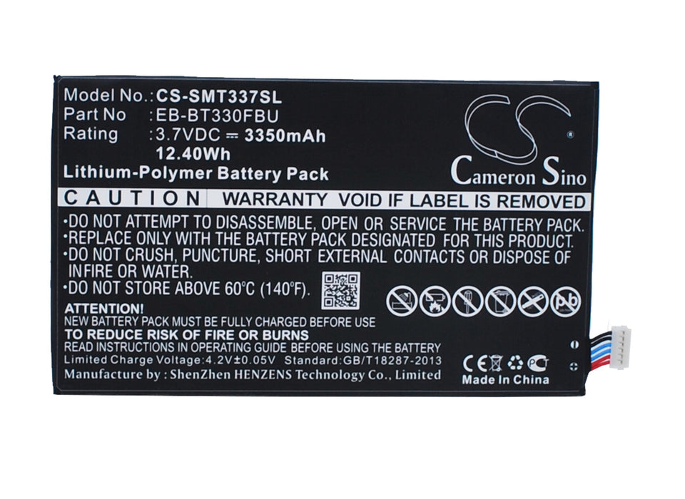 CS-SMT337SL : Battery for Samsung Galaxy Tab 4 8.0, Galaxy Tab4 8.0", SM-T337A and others - Replaces Samsung EB-BT330FBU