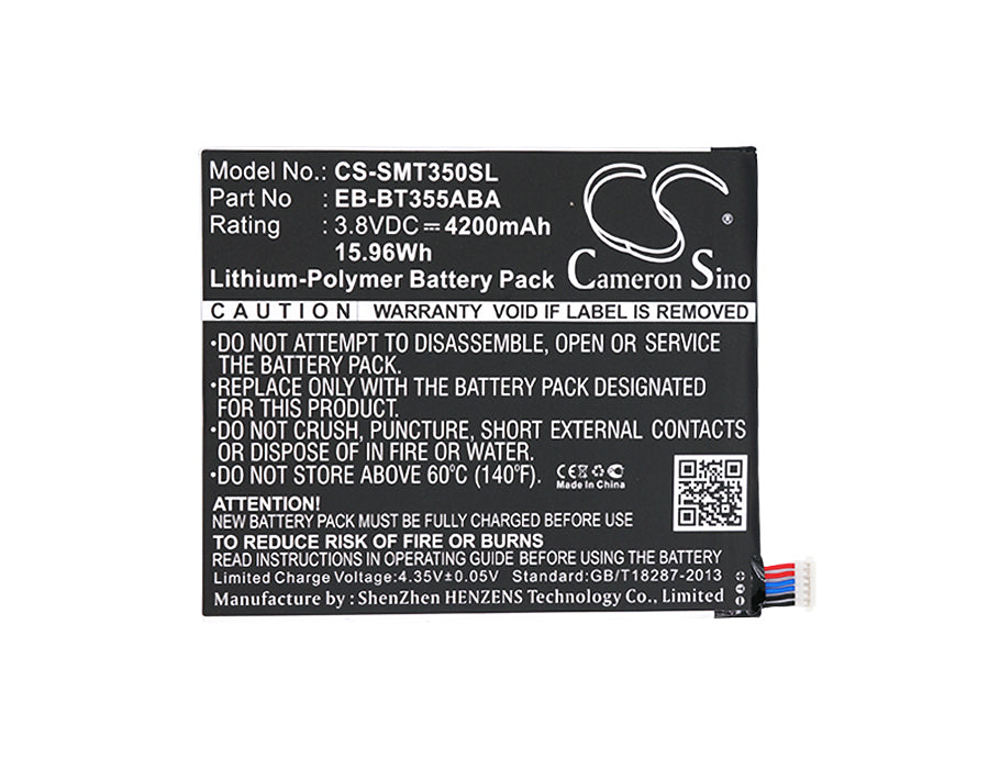 CS-SMT350SL : Battery for Samsung SM-T350, Galaxy Tab A 8.0, SM-P350 and others - Replaces Samsung EB-BT355ABA