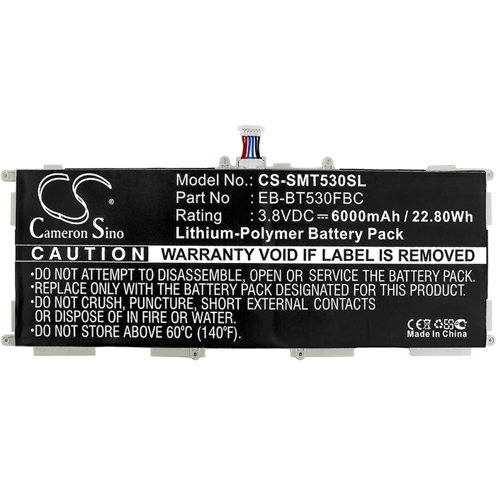 CS-SMT530SL : Battery for Samsung SM-T530, SM-T537, SM-T537R4 and others - Replaces Samsung EB-BT530FBC, EB-BT530FBU, EB-BT530FBE