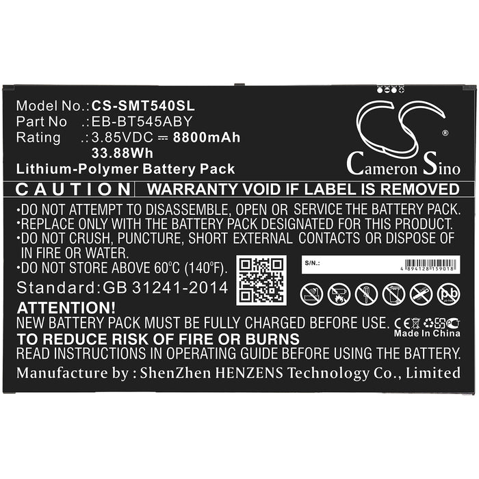 CS-SMT540SL : Battery for Samsung Tab Active Pro, Tab Active Pro 10.1, SM-T540 and others - Replaces Samsung EB-BT545ABY