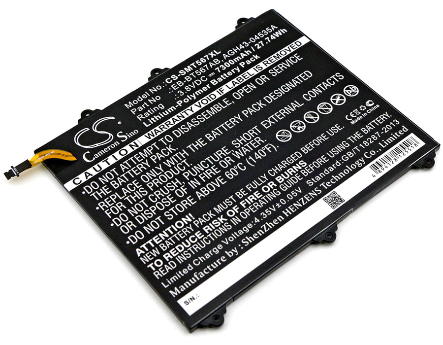 CS-SMT567XL : Battery for Samsung SM-T567, SM-T567V, Galaxy Tab E 9.6 XLTE and others - Replaces Samsung EB-BT567ABA, GH43-04535A