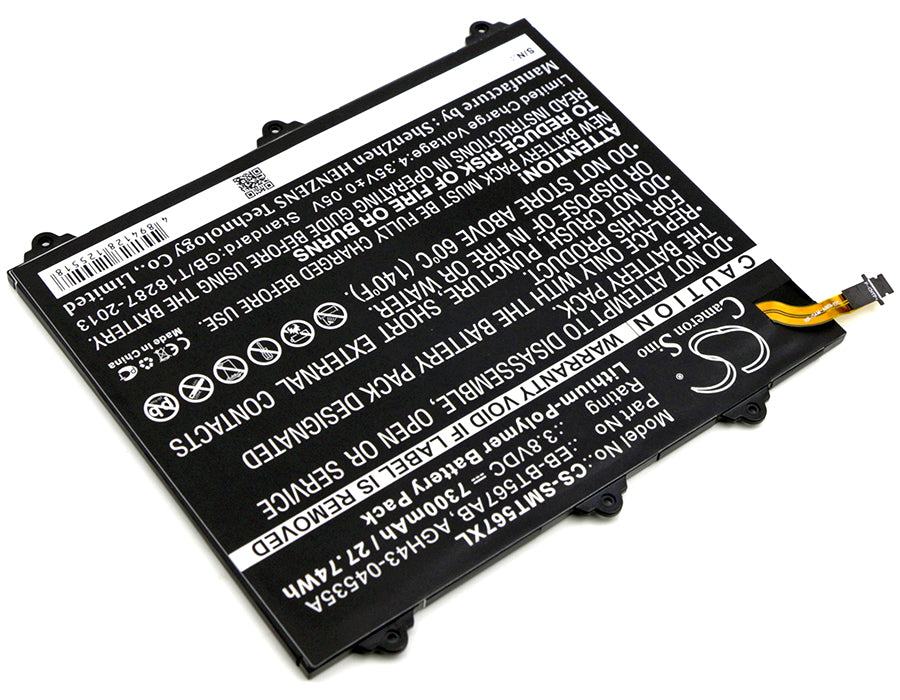 CS-SMT567XL : Battery for Samsung SM-T567, SM-T567V, Galaxy Tab E 9.6 XLTE and others - Replaces Samsung EB-BT567ABA, GH43-04535A