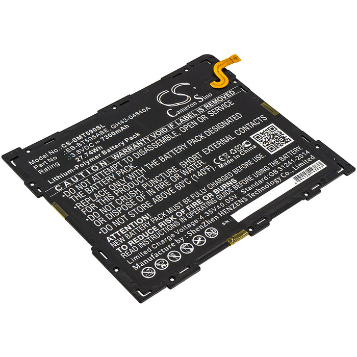 CS-SMT590SL : Battery for Samsung SM-T590, SM-T595, Galaxy Tab A 10.5 2018 and others - Replaces Samsung EB-BT595ABE, GH43-04840A