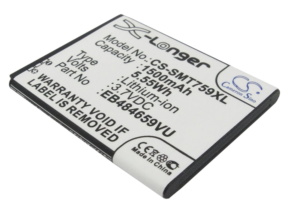 CS-SMT759XL : Battery for BoostMobile Transform Ultra, SPH-M930 - Replaces T-Mobile EB484659VA, EB484659VU, EB484659VABSTD and others
