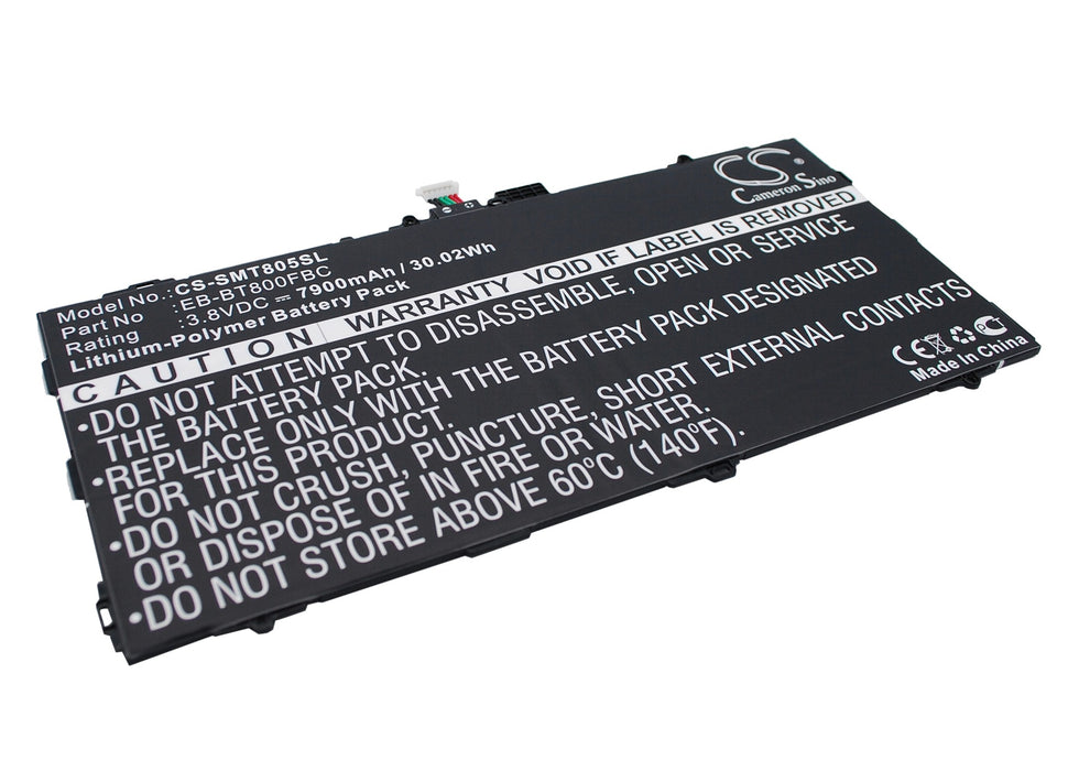 CS-SMT805SL : Battery for Samsung Galaxy Tab S 10.5, SM-T800 WiFI, SM-T805C 4G and others - Replaces Samsung EB-BT800FBC, EB-BT800FBU, EB-BT800FBE