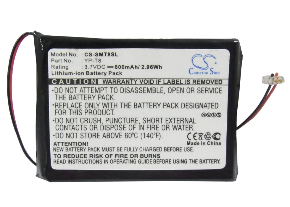 CS-SMT8SL : Battery for Samsung YP-T8 - Replaces Samsung YP-T8