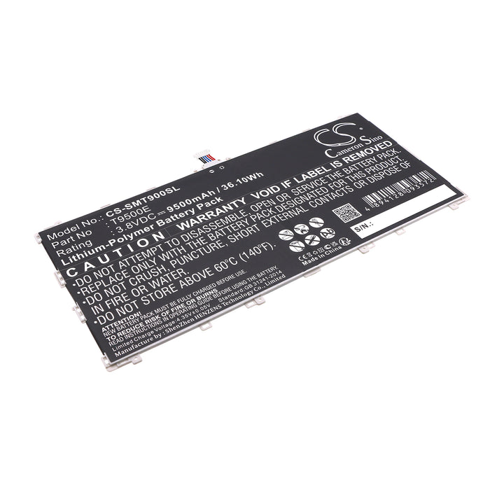 CS-SMT900SL : Battery for Samsung SM-T900, SM-T905, Galaxy TabPRO 12.2 and others - Replaces Samsung T9500E