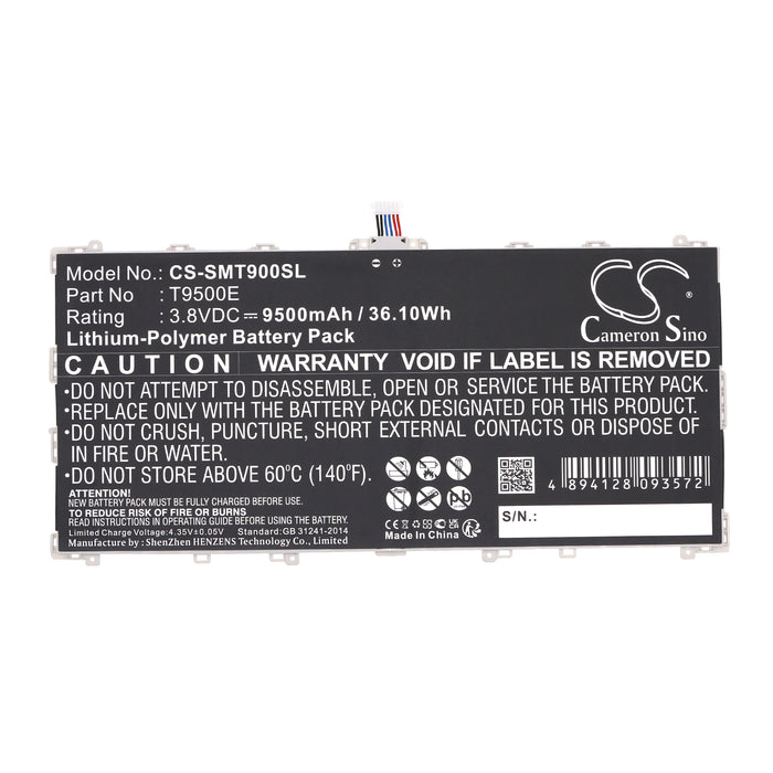 CS-SMT900SL : Battery for Samsung SM-T900, SM-T905, Galaxy TabPRO 12.2 and others - Replaces Samsung T9500E