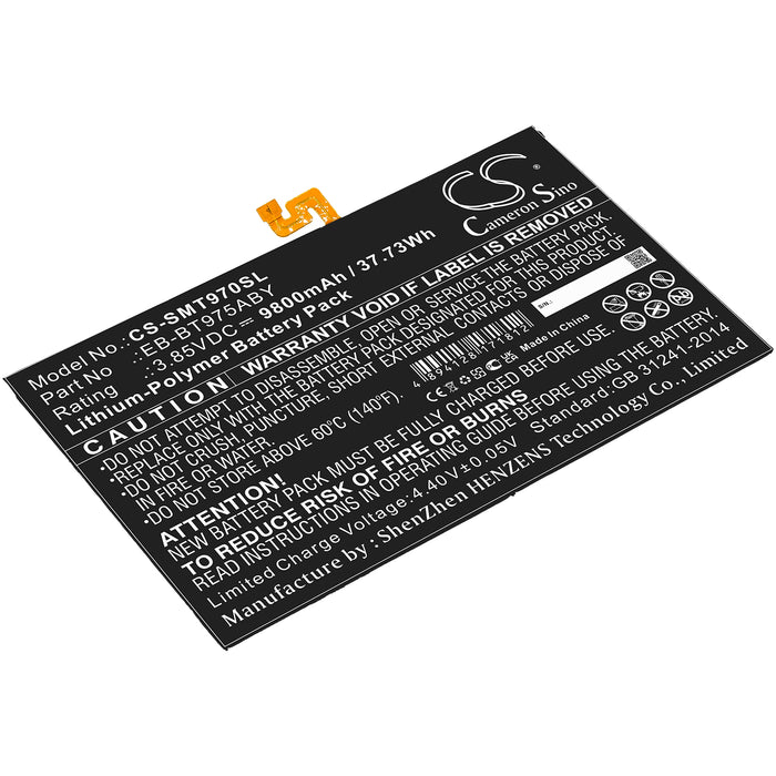 CS-SMT970SL : Battery for Samsung Galaxy Tab S7 Plus 12.4, Galaxy Tab S7+ 12.4 2020, SM-T970 and others - Replaces Samsung EB-BT975ABY