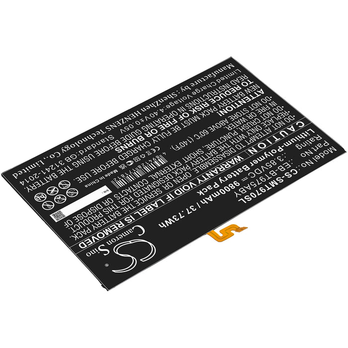 CS-SMT970SL : Battery for Samsung Galaxy Tab S7 Plus 12.4, Galaxy Tab S7+ 12.4 2020, SM-T970 and others - Replaces Samsung EB-BT975ABY