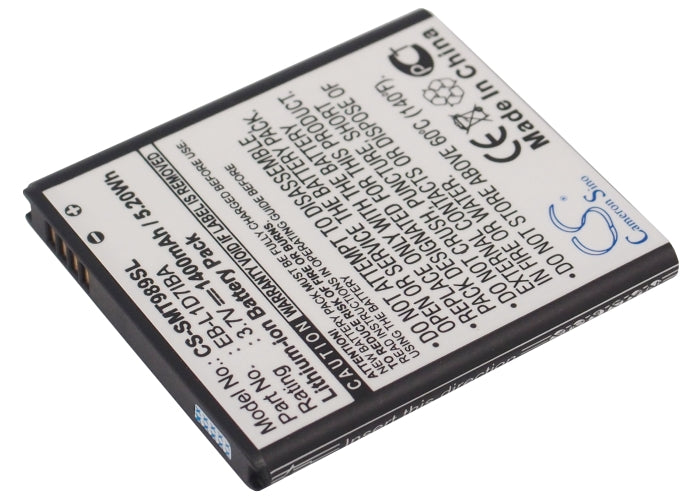 CS-SMT989SL : Battery for T-Mobile Galaxy S II, SGH-T989, Galaxy S II 4G - Replaces T-Mobile EB-L1D7IBA