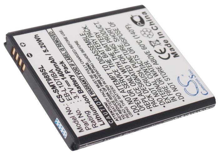 CS-SMT989SL : Battery for T-Mobile Galaxy S II, SGH-T989, Galaxy S II 4G - Replaces T-Mobile EB-L1D7IBA