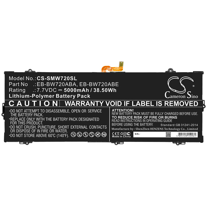 CS-SMW720SL : Battery for Samsung Galaxy Book 12.0, SM-W720, SM-W728 and others - Replaces Samsung EB-BW720ABA, EB-BW720ABE, GH43-04693A and others