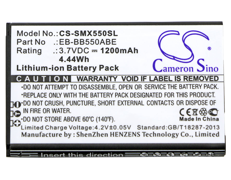 CS-SMX550SL : Battery for Samsung Xcover 550, SM-B550, SM-B550H - Replaces Samsung EB-BB550ABE