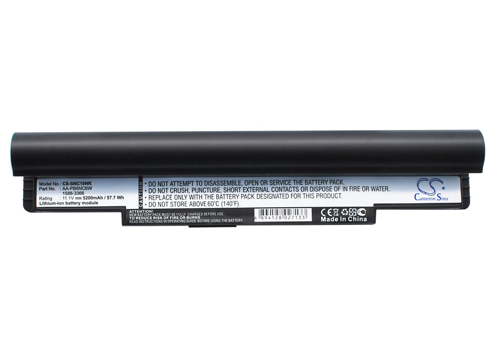 CS-SNC10NK : Battery for Samsung NP-NC10, NP-NC10-KA03CN, NP-NC10-KA02UK and others - Replaces Samsung AA-PB6NC6W, AA-BP1TC6W, 1588-3366 and others