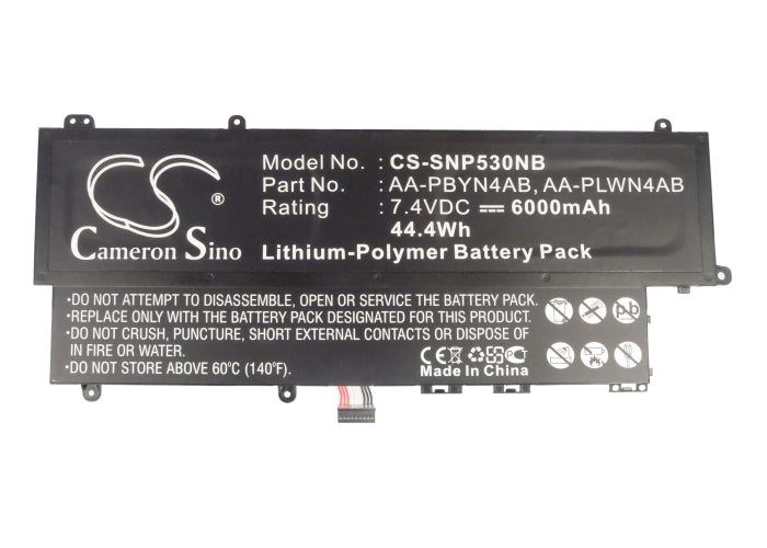 CS-SNP530NB : Battery for Samsung NP-530, NP-530U3B-A01, NP-530U3B-A02 and others - Replaces Samsung AA-PBYN4AB, AA-PLWN4AB