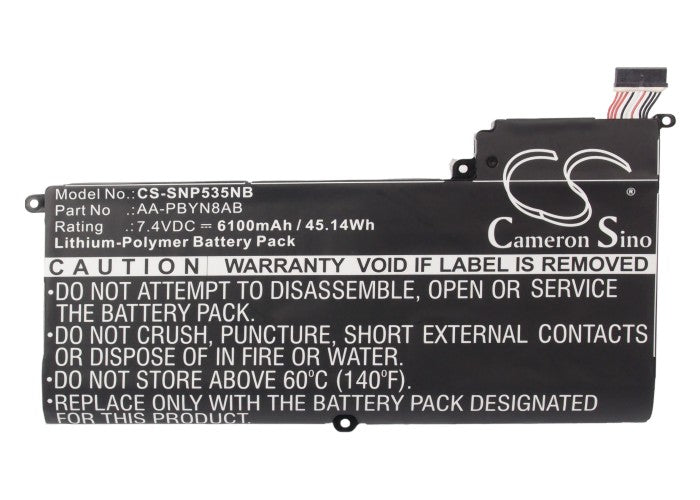 CS-SNP535NB : Battery for Samsung NP530U4B, NP530U4B-A01US, BA43-00339A and others - Replaces Samsung AA-PBYN8AB