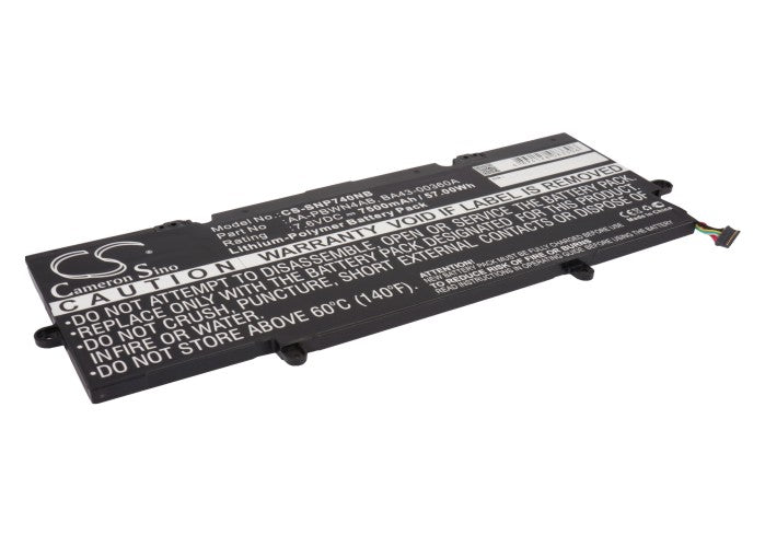 CS-SNP740NB : Battery for Samsung ATIV Book 7, NP740U3E, NP740 and others - Replaces Samsung AA-PBWN4AB, BA43-00360A