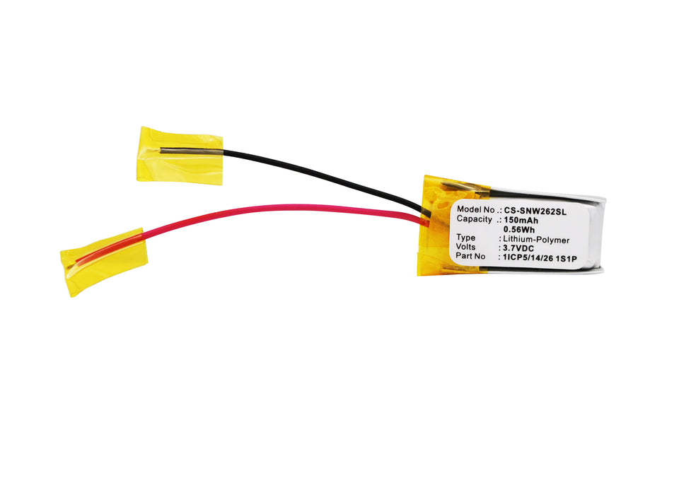 CS-SNW262SL : Battery for Sony NWZ-W262 - Replaces Sony 1ICP5/14/26 1S1P, 511426