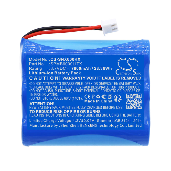 CS-SNX600RX : Battery for Spektrum Transmitter iX12, Transmitter NX6, Transmitter NX8 - Replaces Spektrum SPMB6000LITX