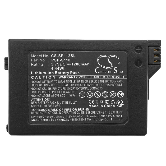 CS-SP112SL : Battery for Sony PSP 2th, Silm, Lite and others - Replaces Sony PSP-S110