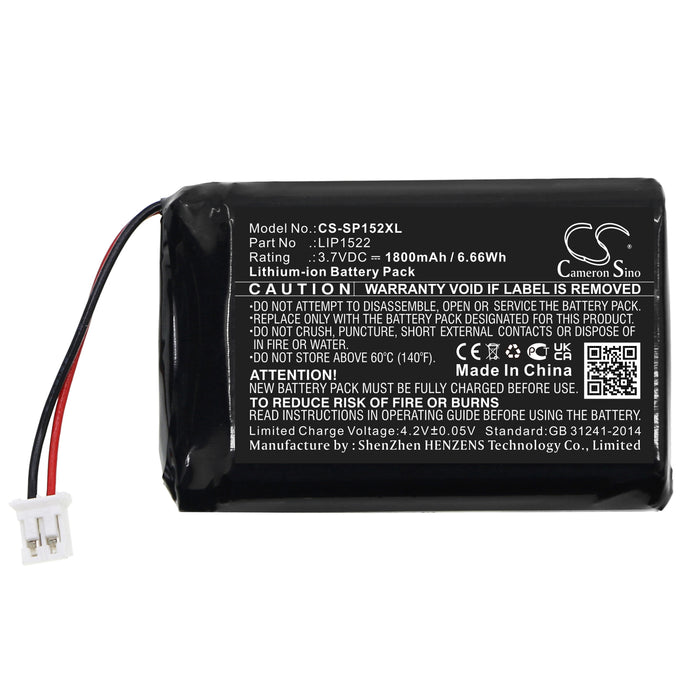 CS-SP152XL : Battery for Sony Dualshock 4 Wireless Controller, CUH-ZCT1H, CUH-ZCT1U and others - Replaces Sony LIP1522