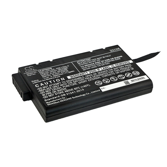 BP-SP500HB: 10.8v 6600mAh Li-ION battery, replaces DR202, EMC36, SMP02, SL2020etc.