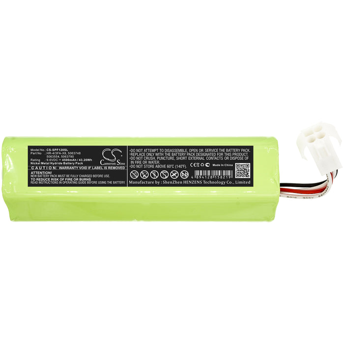 CS-SPF120SL : Battery for 3M Scott Proflow PF-630, PF-619E - Replaces Scott HR-4/3FA-X8, 5063748, 5063554 and others