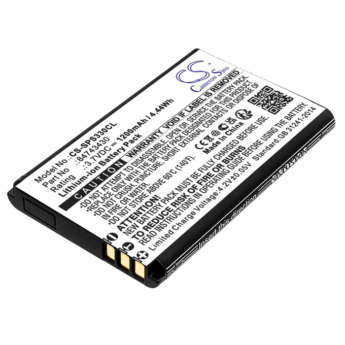 CS-SPS330CL : 3.7v 1200mAh Li-ION battery for SpectraLink, replaces 84743430, BT229865