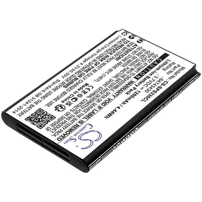 CS-SPS330CL : 3.7v 1200mAh Li-ION battery for SpectraLink, replaces 84743430, BT229865