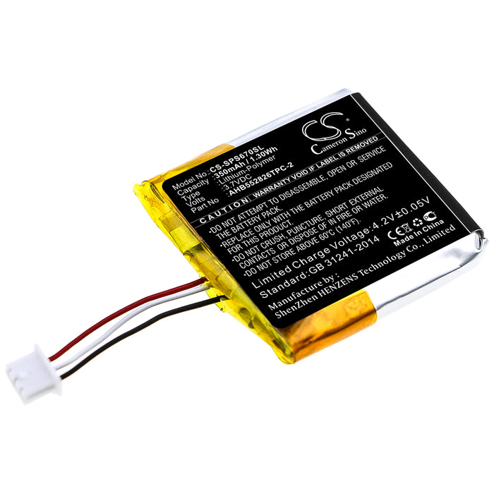 CS-SPS670SL : Battery for Sennheiser GSP 670, GSP 350, GSP 500 - Replaces Sennheiser AHB552826TPC-2