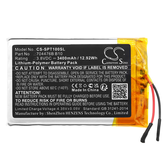 CS-SPT100SL : Battery for SPOT SPOT X, SPOTXB - Replaces SPOT 704476B B10