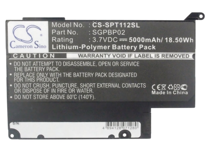 CS-SPT112SL : Battery for Sony SGPT111CN, SGPT112CN, Tablet S2 and others - Replaces Sony SGPBP02