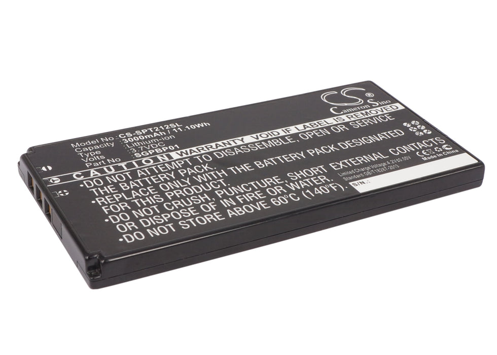 CS-SPT212SL : Battery for Sony SGPT211CN, SGPT212, SGPT213JP and others - Replaces Sony SGPBP01