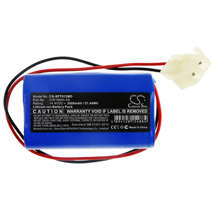 CS-SPT912MD : Battery for SPRING ECG-912A - Replaces SPRING ICR18650-4S