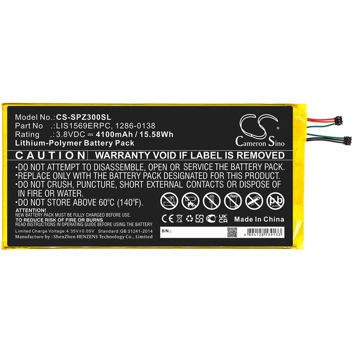 CS-SPZ300SL : Battery for Sony Xperia Z3 Tablet, Xperia Tablet Z3 Compact, SGP621 and others - Replaces Sony LIS1569ERPC, 1286-0138