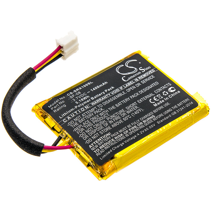 CS-SRX100SL : Battery for Sony SRS-XB10, SRS-XB12, WH-L600 - Replaces Sony SF-08, 1-853-641-13