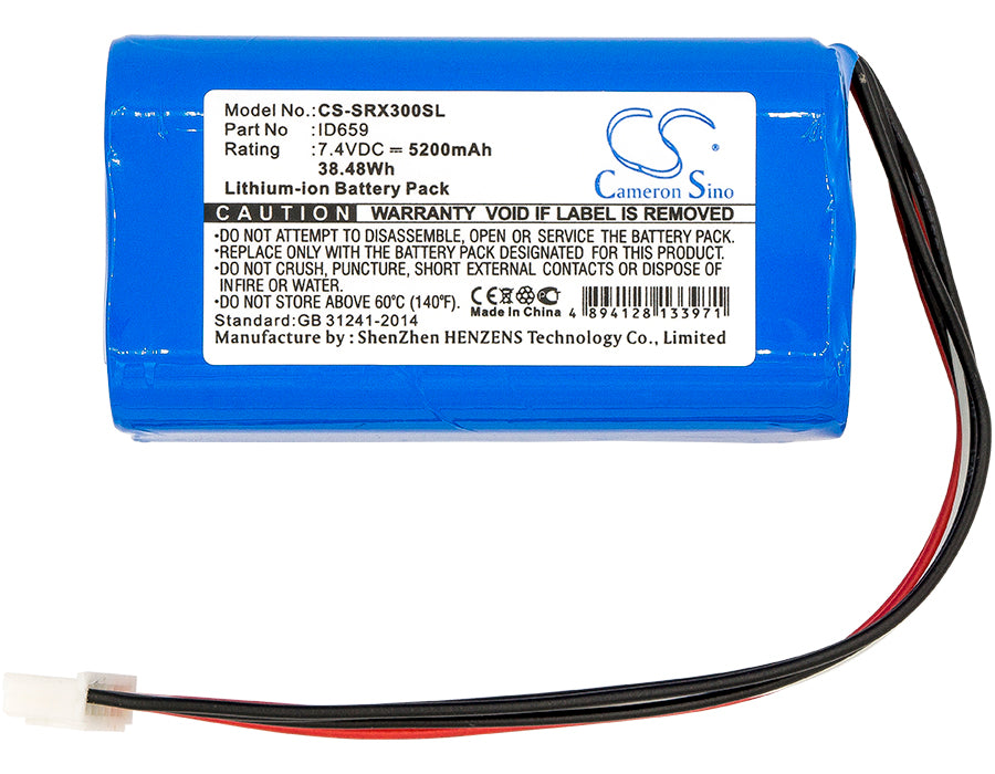 CS-SRX300SL : Battery for Sony SRS-X30, SRS-XB3, SRS-XB30 and others - Replaces Sony ID659, ST-06S, ID659B