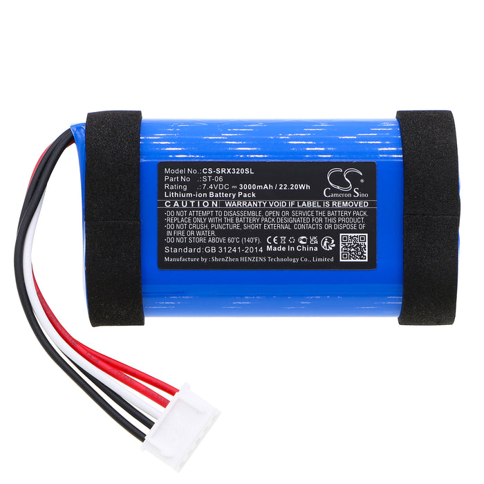 CS-SRX320SL : Battery for Sony SRS-XB31, SRS-XB33, SRS-XE300 and others - Replaces Sony ST-06, IAJ002NA, ID1057 and others