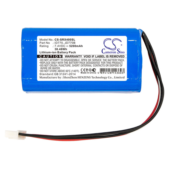 CS-SRX400SL : Battery for Sony SRS-XB40, SRS-XB41 - Replaces Sony ID770, JD770B, ID659B